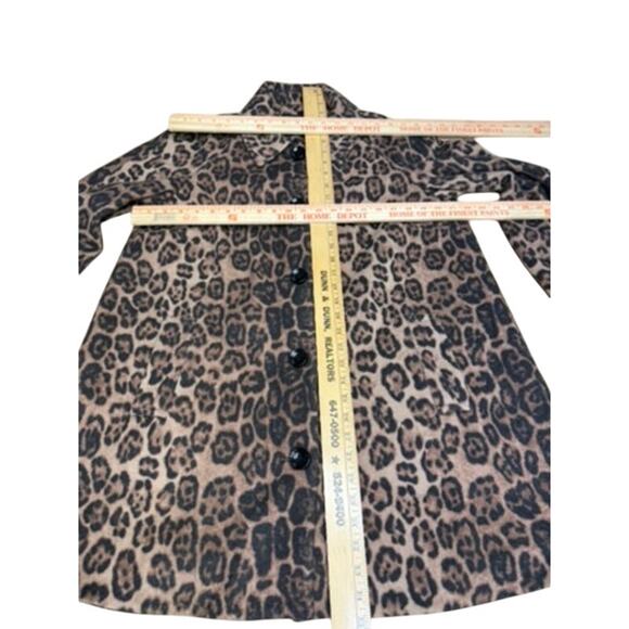 "LOUBEN" Women's Wool & Cashmere Blend Cheetah Print  Coat SZ 12 Mob Wife READ!! - Picture 8 of 15